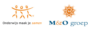 logo's Onderwijs Maak Je Samen en M&O groep